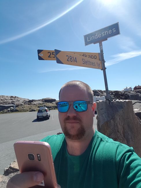 Ole Henrik Johansen sjekket hastigheten på Norges sørligste punkt.