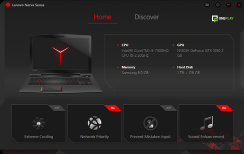 Lenovo Nerve Sense gir deg et overblikk over maskinen din.