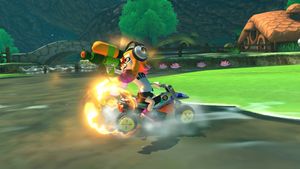 Inkling Girl er en av de helt originale figurene i Mario Kart 8 Deluxe.