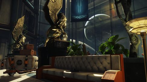 Arkitekturen er inspirert av BioShock sin art deco-stil.