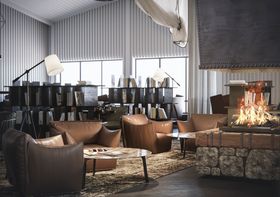 LOUNGE: Slik skal loungen på Radisson Blu Polar Hotel se ut etter oppgraderingen.