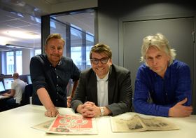 Nyhetsredaktør Rune Eriksen, sjefredaktør Sigvald Sveinbjørnsson og redaksjonssjef Kjell Eirik Mikkelsen i Bergensavisen.