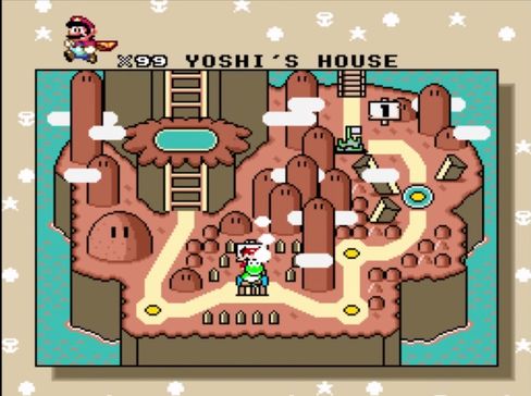 Høsten kommer til Yoshi's Island etter å ha rundet spillet.