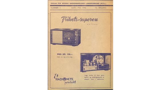 I nr. 3/1946 annonserte Radionette for Frihets-superen.