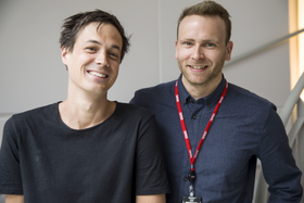Sportssjef Øyvind Brenn (til venstre), her med konsept- og sponsorsjef Simen Gjerstad.