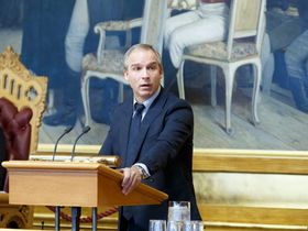 Leder Hans Olav Syversen (KrF) i Finanskomiteen på Stortinget.