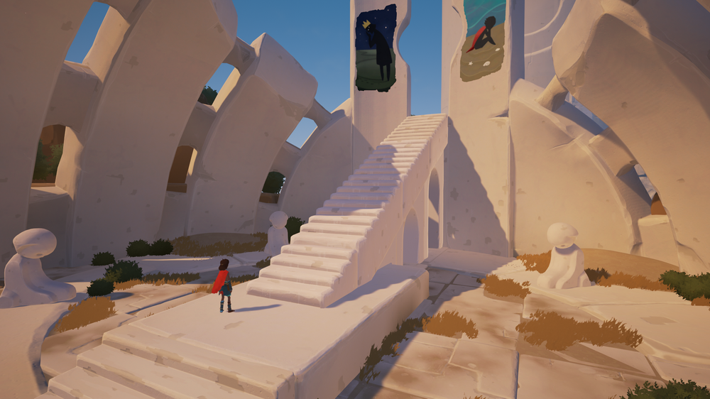Historieformidlingen er veldig lik den man finner i for eksempel Journey og Abzû.