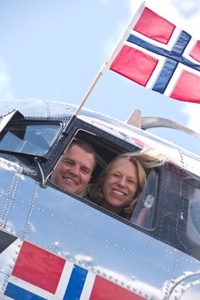Ap-politiker Anniken Huitfeldt fikk seg en tur i Dakotaen.