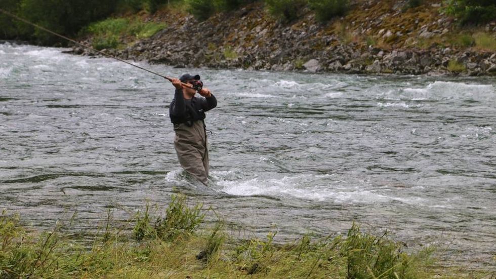 LITE FISK: Blir gytetellinga like laber som sesongens fangst ymtar om, kan det bety restriksjonar på fisket neste år. Blir det ikkje betring kan den berømte lakseelva i verste fall bli stengt. Foto: Truls Grane Sylvarnes/arkiv.