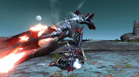 Skjermbilde fra Switch-versjonen av Monster Hunter XX.