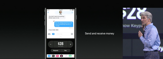 Du kan nå sende penger direkte via iMessage, gjennom Apple Pay-standarden.