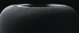 Et nærbilde av HomePod.