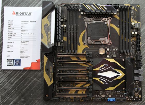 Biostar Racing X299GT9 har også en ekstra rask nettverksport.