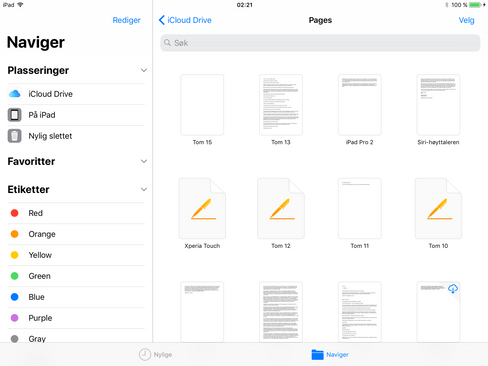 Noe fullverdig filsystem har ikke iOS, og det kommer heller ikke. Men en filbehandler er likevel ny her - og den organiserer skytjenester, samt innholdet i apper som støtter den.