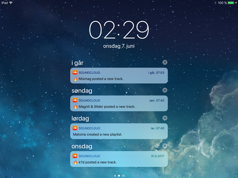 Med iOS 11 er det endelig helt slutt på at man lurer på hvor den varslingen ble av. Til vanlig ser man kun de aller siste som har kommet inn, men trekker du ned toppmenyen ligger også de gamle varslingene bak den til man eventuelt sletter dem manuelt.