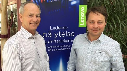 Morten Holsve Johansen og Espen Hjertø i Lenovo mener IT har bedre ting å ta seg til enn å pleie infrastruktur.