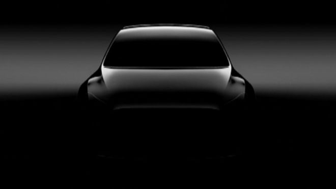 En sniktitt på Tesla Model Y.