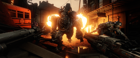 Wolfenstein II: The New Colossus blander ulike stemninger og stiler. Noen ganger er det cheesy, andre ganger et jordnært krigsdrama.