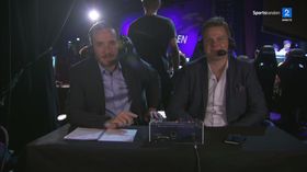 Eskil «Fearsome» Uggen og Jonas «bsl» Alsaker Vikan kommenterte Counter-Strike-sluttspillet i Telenorligaen på TV 2 Sportskanalen i mai.