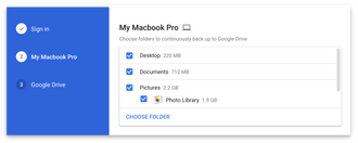 Den nye Backup and Sync-tjenesten lar deg sikkerhetskopiere en hvilken som helst mappe på PC-en.
