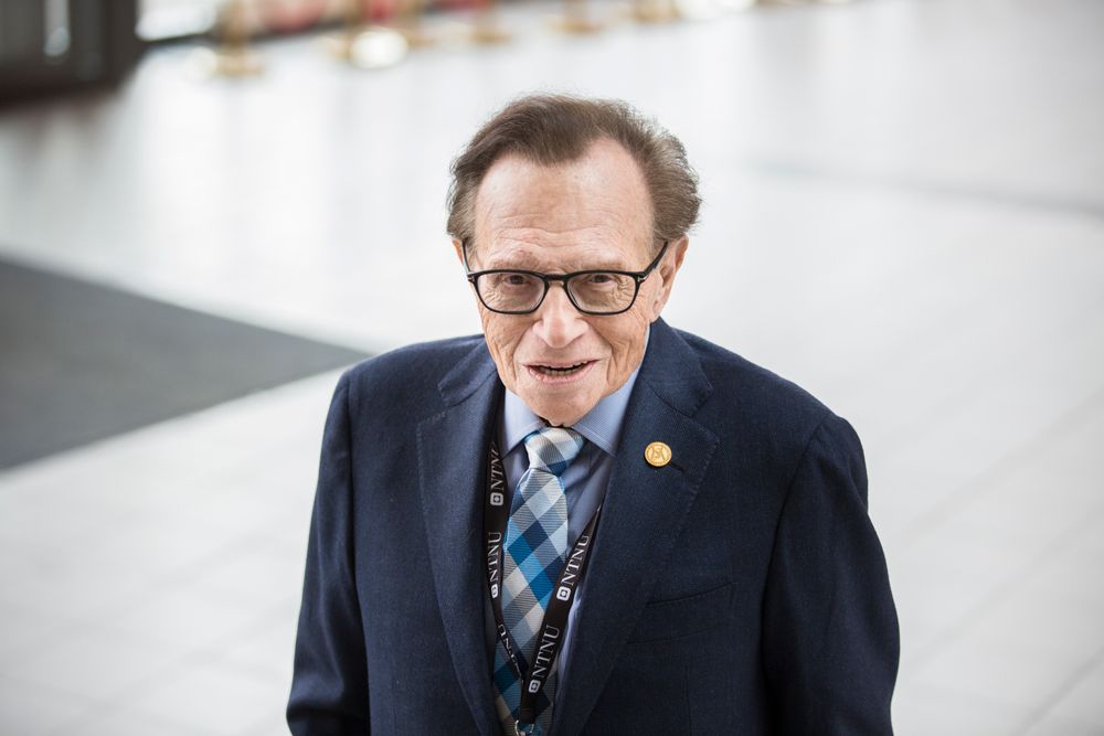 Journalist og programleder Larry King under festivalen Starmus i Trondheim.