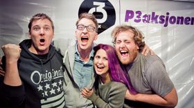 P3aksjonen i 2016 med programlederne Niklas Baarli, Mathias Nylenna, Silje Nordnes og Ronny Brede Aase.
