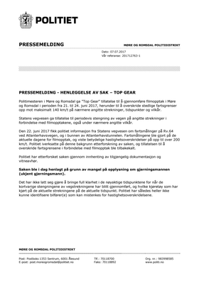 Pressemelding fra politiet.
