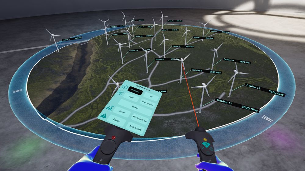 Stordata gir store muligheter, men kan også være utfordrende å håndtere. Visualiz kombinerer VR med stordata (big data). Her demonstreres verktøyet for bruk på en vindmøllepark.