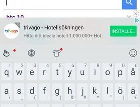 Reklamer for alt fra reisebyrå i Sverige, til øl og andre ting i andre markeder har dukket opp rett over tastene på folks HTC-mobiler.