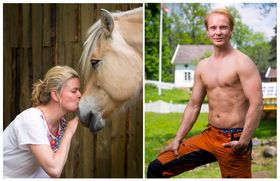 Vendela og Petter under «Farmen Kjendis».