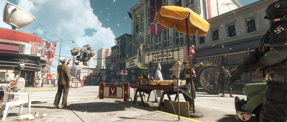 Wolfenstein-spillene utspiller seg i et alternativt univers hvor Nazi-Tyskland vant 2. verdenskrig. Klarer du å bekjempe den tyske okkupasjonsmakten i USA?