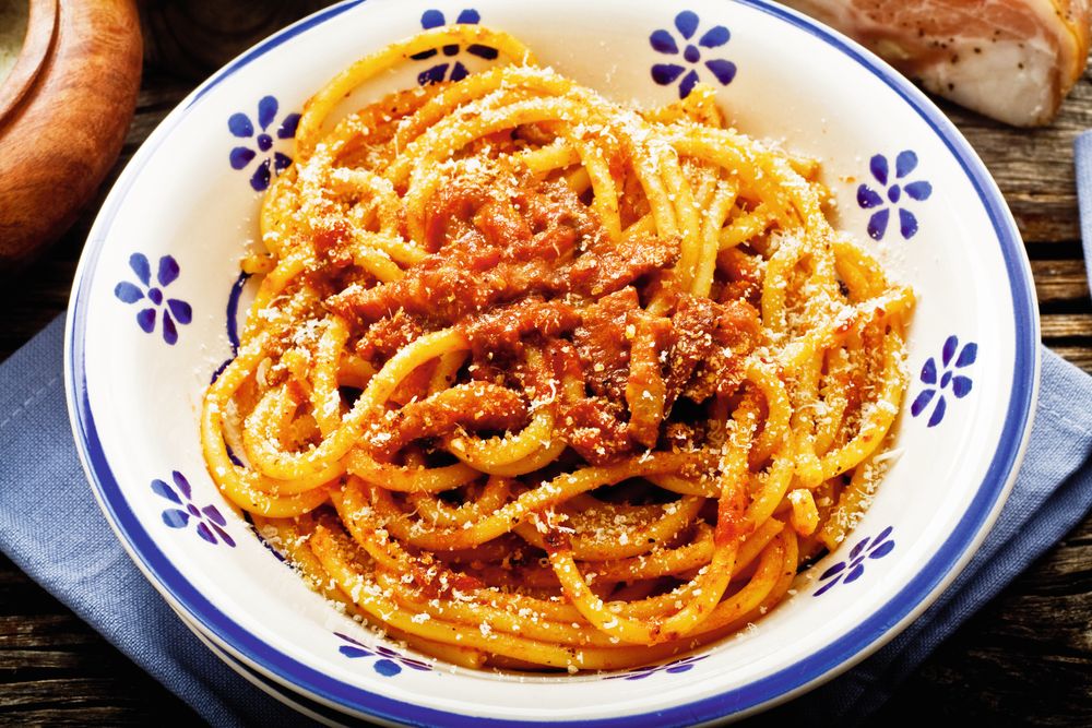 Bucatini all'amatriciana.