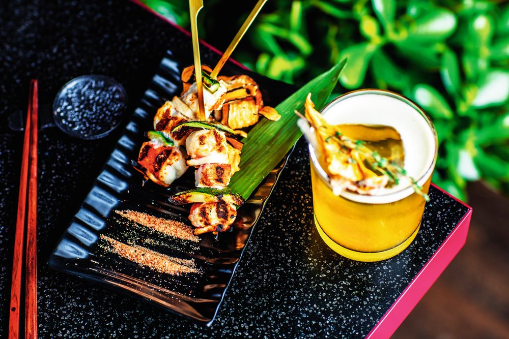 Alle rettene i menyen har en cocktailanbefaling.