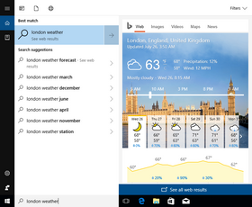 Cortana har fått en egen fane i startmenyen slik at du kan få svar på det du lurer på uten å åpne nettleseren.