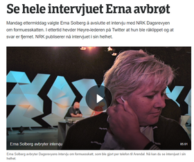 Faksimile fra NRK.no