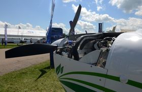 KONFIGURERT: Flyet som blir vist frem under Oshkosh er utstyrt med en SMA SR305-230E-motor fra franske Safran.