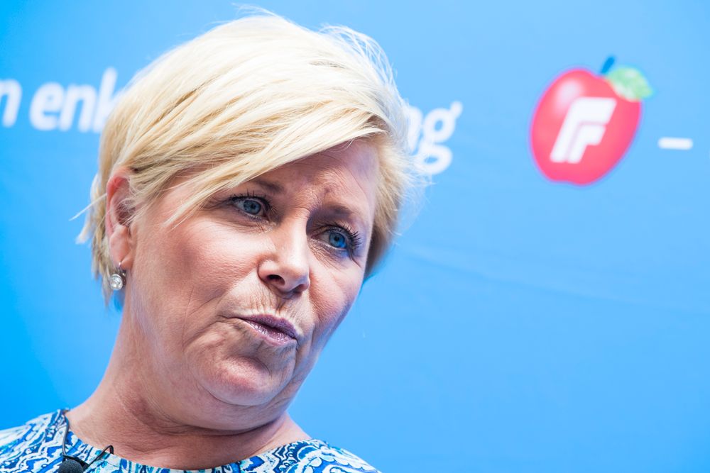 Partileder Siv Jensen i Frp.