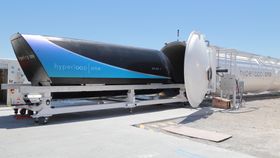Dette er vognen som ble testet av Hyperloop One nylig.
