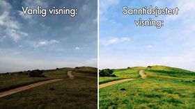 Til venstre er bildet i sin originale form, mens den høyre delen er bildet etter sanntidsredigeringen med den nye algoritmen.