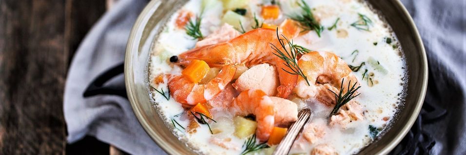 By på litt hverdagsluksus med denne fiskegryten