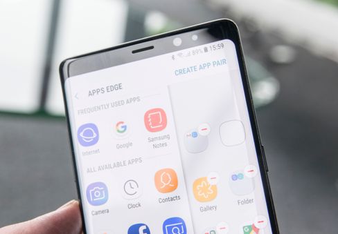 Legg til app-parene du vanligvis bruker på delt skjerm i Apps Edge.