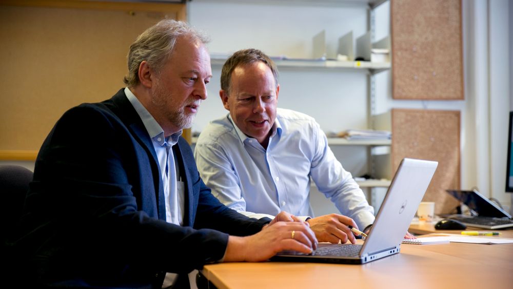 Medgründer Åsmund Skomedal og daglig leder Erik Rosen i Prosa Security.