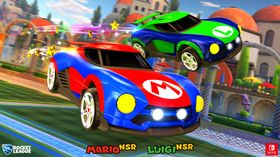 Mario og Luigi er klare for bilfotballaction.