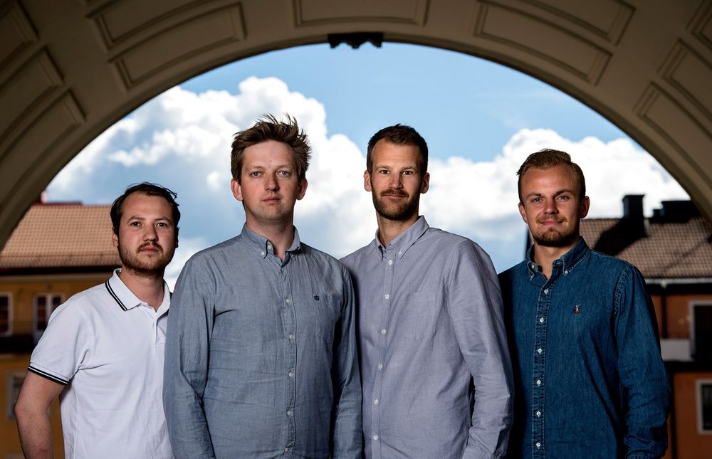 Bildbyrån etablerte seg med norsk kontor i 2017. Frå venstre: Fredrik Varfjell, Jon Olav Nesvold, Niklas Larsson og Vegard Wivestad Grøtt.