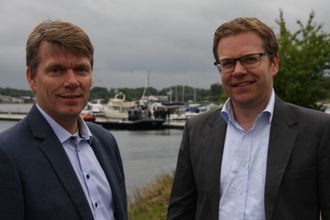 Morten Nakjem, forskningsleder for programområde minemottiltak (mine counter measures - MCM) ved FFI i Horten og André Pettersen, leder FOU-avdelingen i FFI for autonomi både på land, til sjøs og på land.