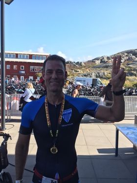 SPREKING: Erik Guldhav er leder i KIL Triathlon, og deltok på Tjörn Triathlon i Sverige siste helgen i august.