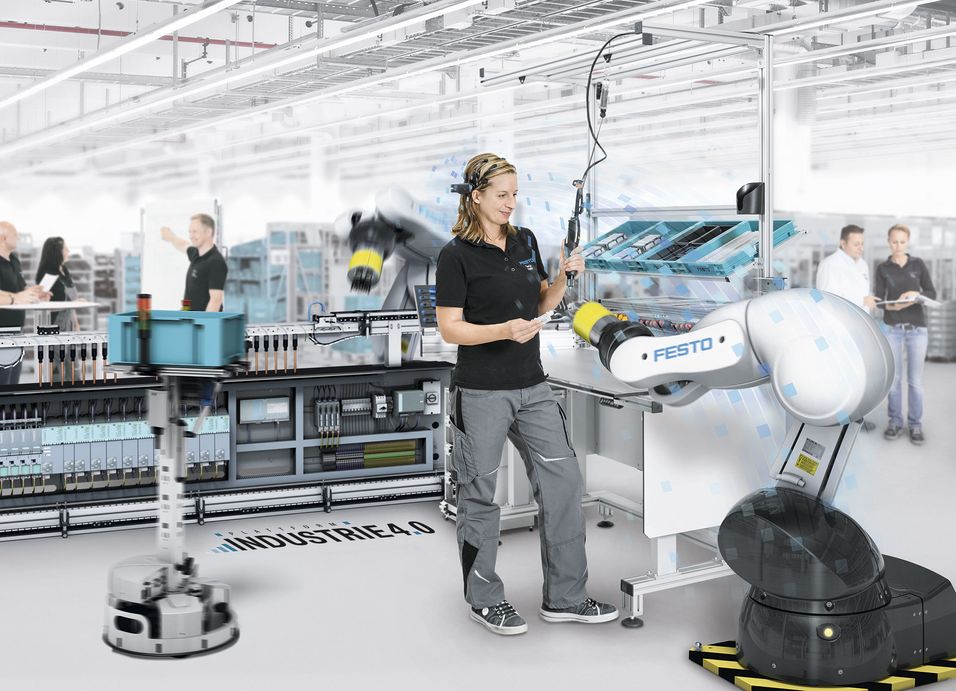 Robotutviklerne i Festo skal samarbeide med Huawei for å utforske bruk av skivedelte nettverk, en funksjon i 5G som skaper nettverk for bestemte formål eller også med bestemte egenskaper.