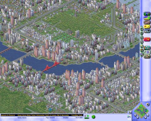 SimCity 3000 hadde en lekende grafisk stil.