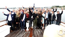 MTGs TV-profiler på båttur i Oslofjorden tirsdag ettermiddag.