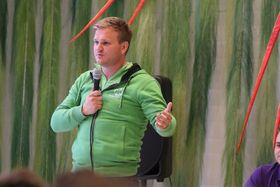 GODT NØGD: Aleksander Øren Heen (Sp).